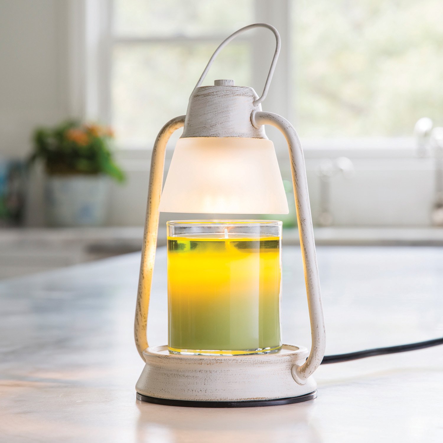 Candle Warmers Etc: Brushed Champagne Beacon Candle Warmer Lantern - Image 2