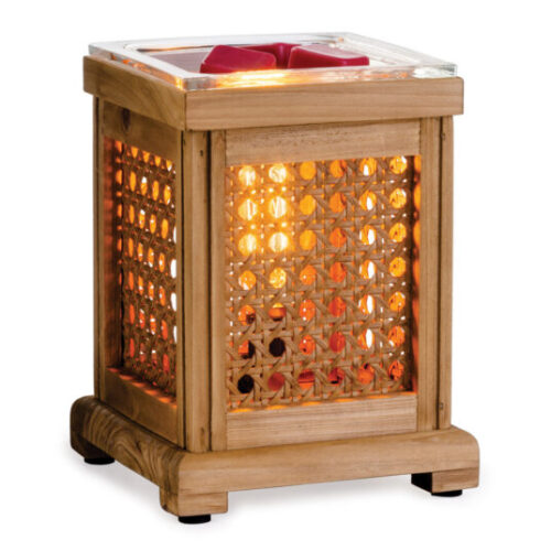 Candle Warmers Etc: Wood & Cane Vintage Bulb Illumination Warmer