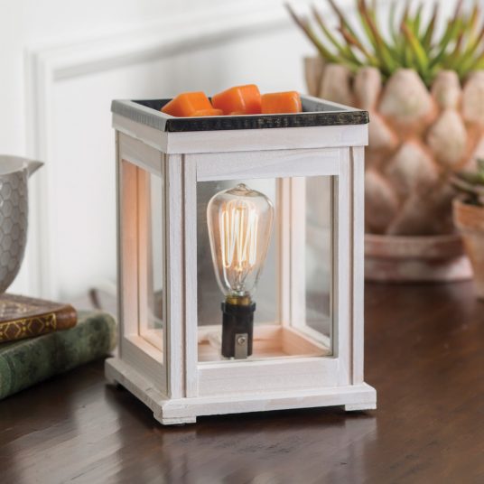 Candle Warmers Etc: Weathered Wood Vintage Bulb Illumination Warmer - Image 2