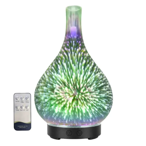 Orku: 3D Mirror Firework Design Aroma Diffuser + Remote